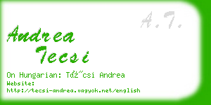 andrea tecsi business card